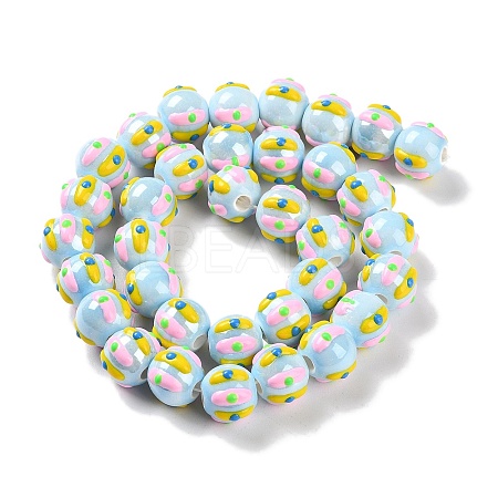 Handmade Porcelain Beads Strands PORC-L078-01H-1