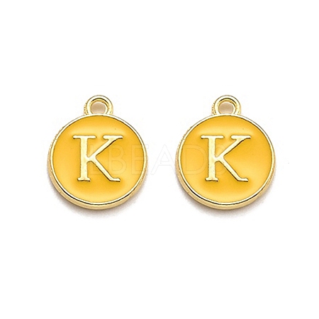 Golden Plated Alloy Enamel Charms LS-ENAM-Q437-13K-1