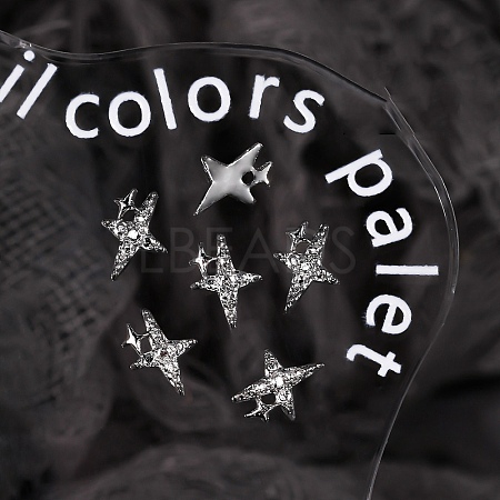 Star Alloy Rhinestone Cabochons MRMJ-WH0075-114-18-1