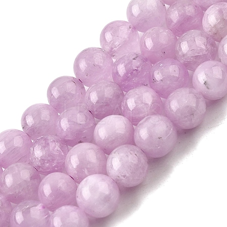 Natural Kunzite Beads Strands G-D856-03-6mm-01-1