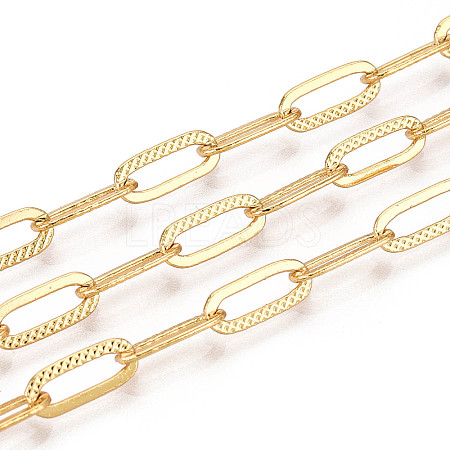 Brass Paperclip Chains CHC-T018-52G-1
