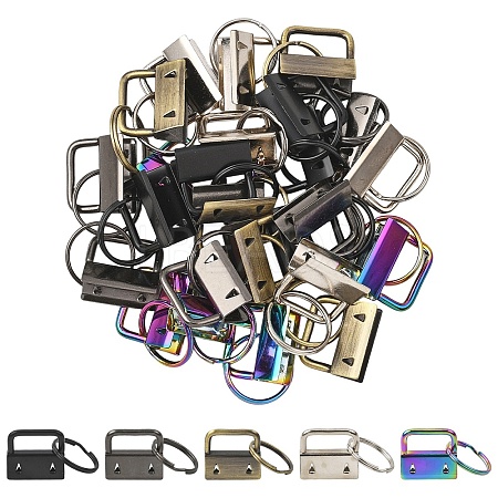 30Pcs 5 Colors Iron Ribbon Ends IFIN-YW0004-02-1