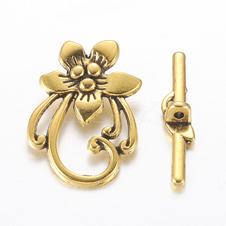 Tibetan Style Toggle Clasps GLF0677Y-1