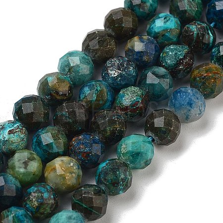 Natural Chrysocolla Beads Strands G-G927-15C-1