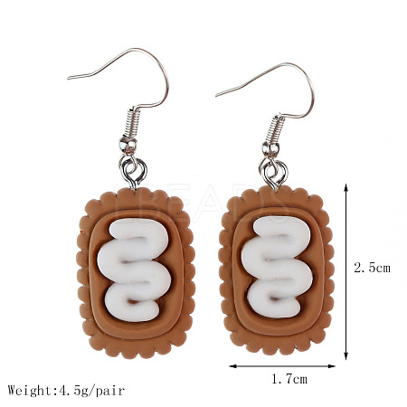 Food Theme Resin Dangle Earrings FS-WGC167F-18-1