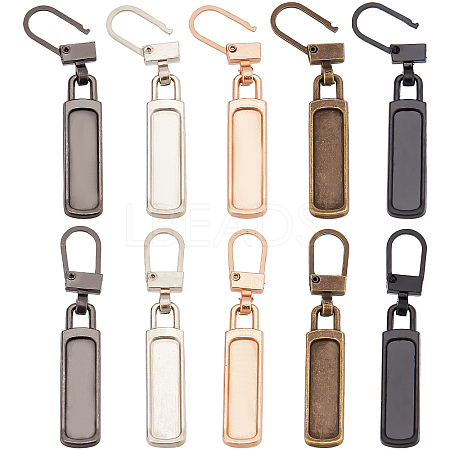 CRASPIRE 20Pcs 5 Colors Alloy & Iron Zipper Pulls FIND-CP0001-35-1