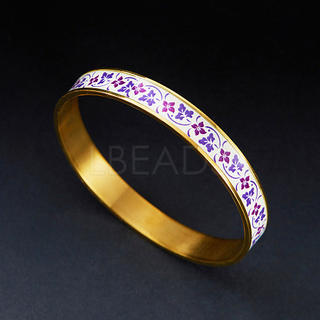 Luminous Golden Stainless Steel Bangles for Women PW-WG1F09E-01-1