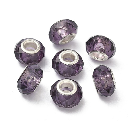 Handmade Glass European Beads GPDL25Y-07-1