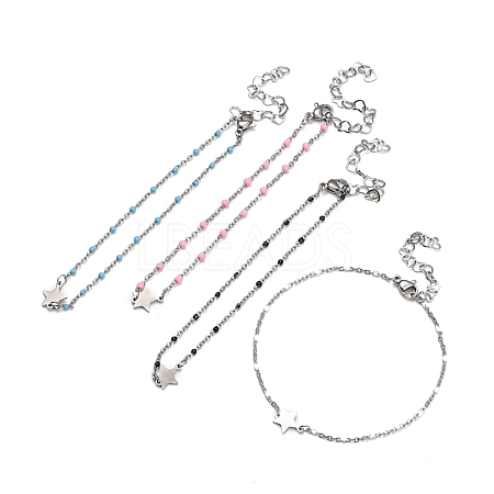 304 Stainless Steel Link Bracelets BJEW-JB05319-1