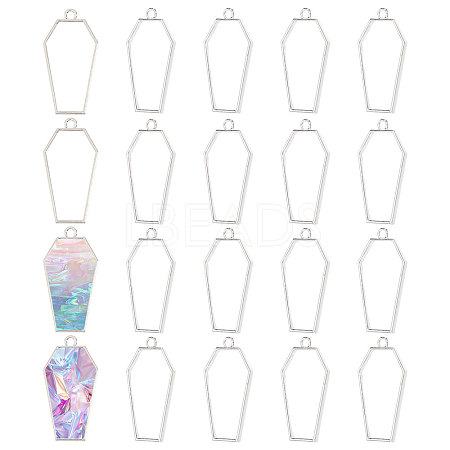20Pcs Alloy Open Back Bezel Pendants FIND-CA0011-50S-1