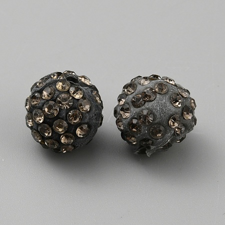 Handmade Polymer Clay Rhinestone Beads CLAY-WH0011-08M-1