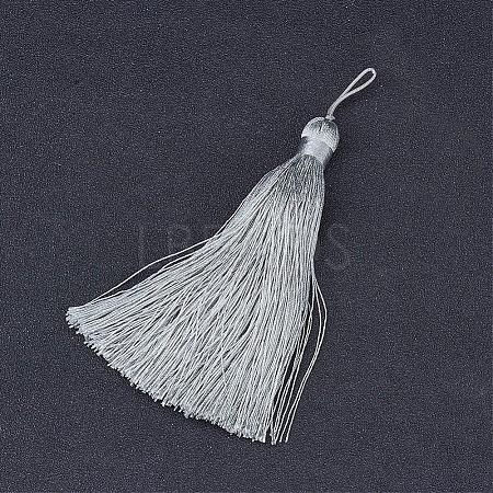 Nylon Tassel Big Pendants AJEW-P044-20-1