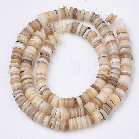 Natural Freshwater Shell Beads Strands X-SHEL-N003-02-1