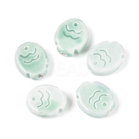 Handmade Porcelain Ceramic Beads PORC-T133-24B-1