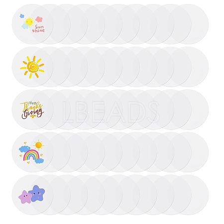 50Pcs Acrylic Sheets AJEW-GL0003-42-1