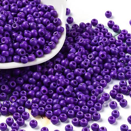 Baking Paint Glass Seed Beads SEED-H002-I-B516-1