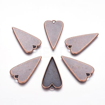 Tibetan Style Alloy Big Pendant Cabochon Settings RLF11251Y-NF-1
