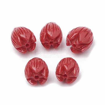 Dyed Synthetic Coral Beads X-CORA-N002-B-04E-1