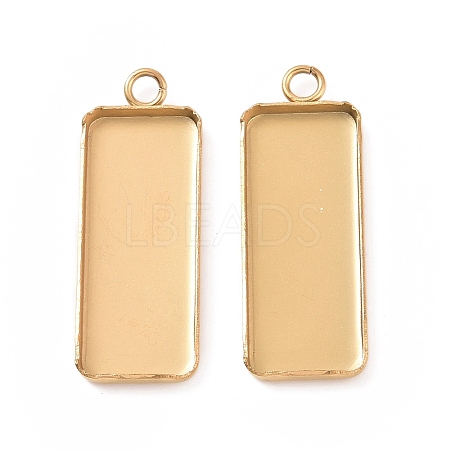 Ion Plating(IP) 304 Stainless Steel Pendant Cabochon Settings STAS-I069-36G-1