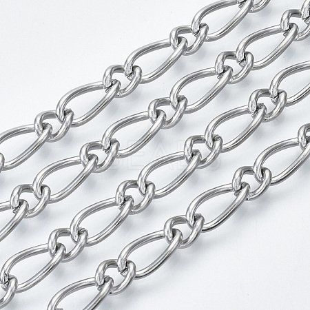 Tarnish Resistant 304 Stainless Steel Curb Chains CHS-S001-07A-P-1