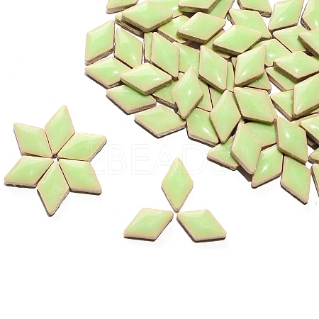 Rhombus Porcelain Cabochons PW-WGD1E7C-01-1