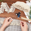 Flat Cotton Tassel Ribbons OCOR-WH0090-016-3