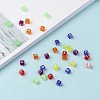 Transparent Large Hole Acrylic European Beads X-TACR-Q005-6mm-M-5