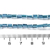 Electroplate Transparent Glass Beads Strands Pearl Luster Plated EGLA-H106-01A-PL04-4