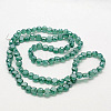 Electroplate Glass Beads EGLA-D028-11-2