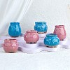 6Pcs 2 Colors Ceramic Succulent Pots JX358A-1