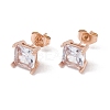 6 Pairs Tiny Cubic Zirconia Square Stud Earrings EJEW-G291-01D-M-7