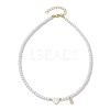 Brass Micro Pave Grade AAA Cubic Zirconia Letter Pendant Necklaces NJEW-JN04771-19-4