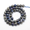 Electroplate Natural Labradorite Beads Strands X-G-L150-8mm-01-3