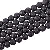 Synthetic Lava Rock Beads Strands X-G-S277-10mm-01-1