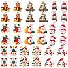 36Pcs 9 Style Christmas Theme Alloy Enamel Pendants ENAM-SZ0004-17-1