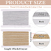 2Pcs 2 Colors Flat Sparkle Polyester Elastic Band OCOR-MA0001-18-2