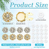 8Pcs 2 Colors Brass Rhinestone Cufflinks KK-ME0003-83-2