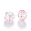 Handmade Glass European Beads X-GPDL25Y-74-2