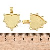 Brass Micro Pave Cubic Zirconia Pendant Cabochon Settings KK-CBA6A75-50B-G-3