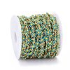 Handmade Brass Enamel Link Chains CHC-I035-13G-03-4