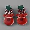 Cute Christmas Acrylic Alligator Hair Clips PHAR-WH0013-03A-1