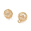 Brass Micro Pave Clear Cubic Zirconia Pendants KK-D261-01G-09-2