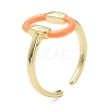 Brass Enamel Cuff Rings RJEW-P023-19G-2