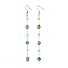 Handmade Natural Green Agate Beaded Chains Earring & Necklaces Sets SJEW-JS01342-04-6