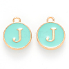 Golden Plated Alloy Enamel Charms ENAM-S118-05J-1