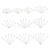1000Pcs 10 Style 304 Stainless Steel Eye Pins STAS-UN0024-72-1