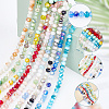 9 Strands 9 Color Electroplate Glass Beads Strands EGLA-AR0001-21-3