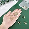 8Pcs 4 Style Brass Micro Pave Clear Cubic Zirconia Twister Clasps ZIRC-CA0001-09-3