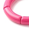 Chunky Acrylic Tube Beads Stretch Bracelet BJEW-JB07316-7