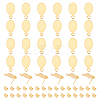 30Pcs 201 Stainless Steel Stud Earring Findings STAS-UN0041-65-4
